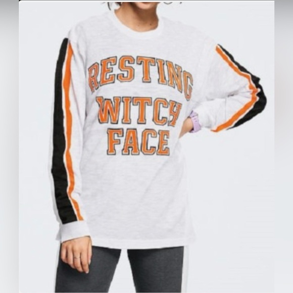 VS. PINK long sleeve tee-oversized X-small NWT - Picture 1 of 5